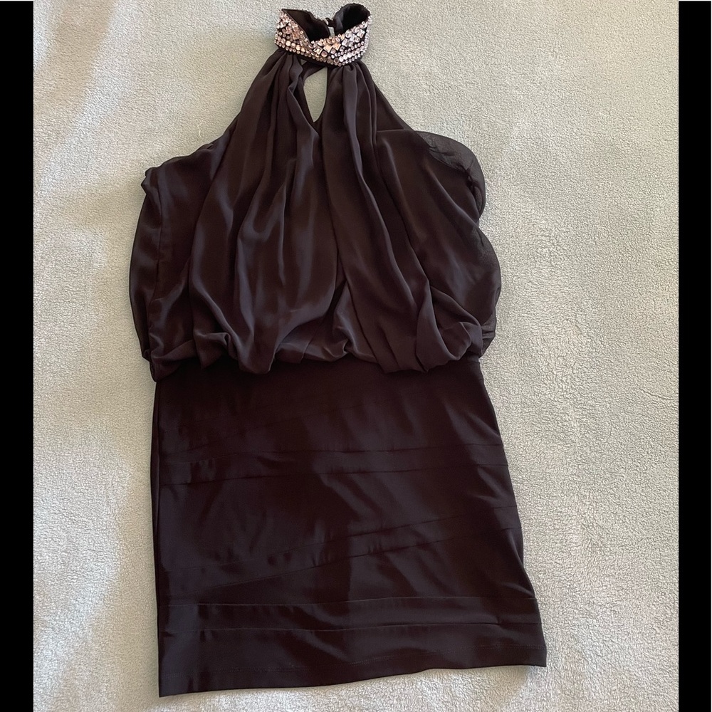 Bisou Bisou Party Halter dress with Bling